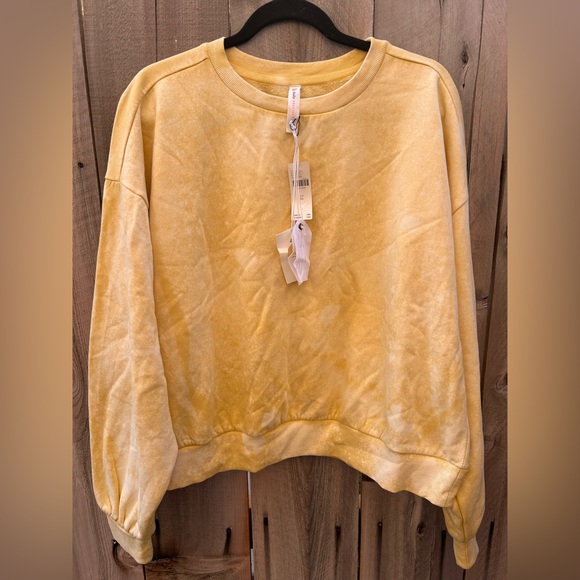 Anthropologie Daily Practice Paint Splatter Mineral Wash Pullover Crewneck XL